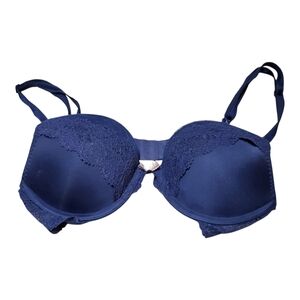 Victoria's Secret Midnight Blue Dream Angels Push-Up Lace Bra - Size 34B